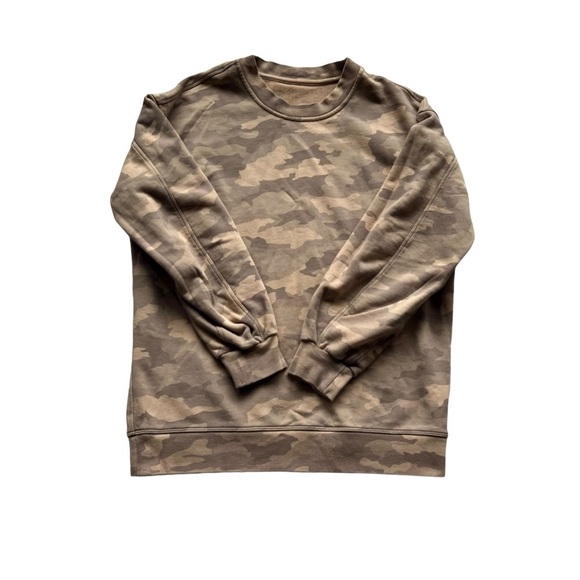 Lululemon Perfectly Oversized Crew Heritage 365 Camo Beige Multi Size M - Picture 5 of 11